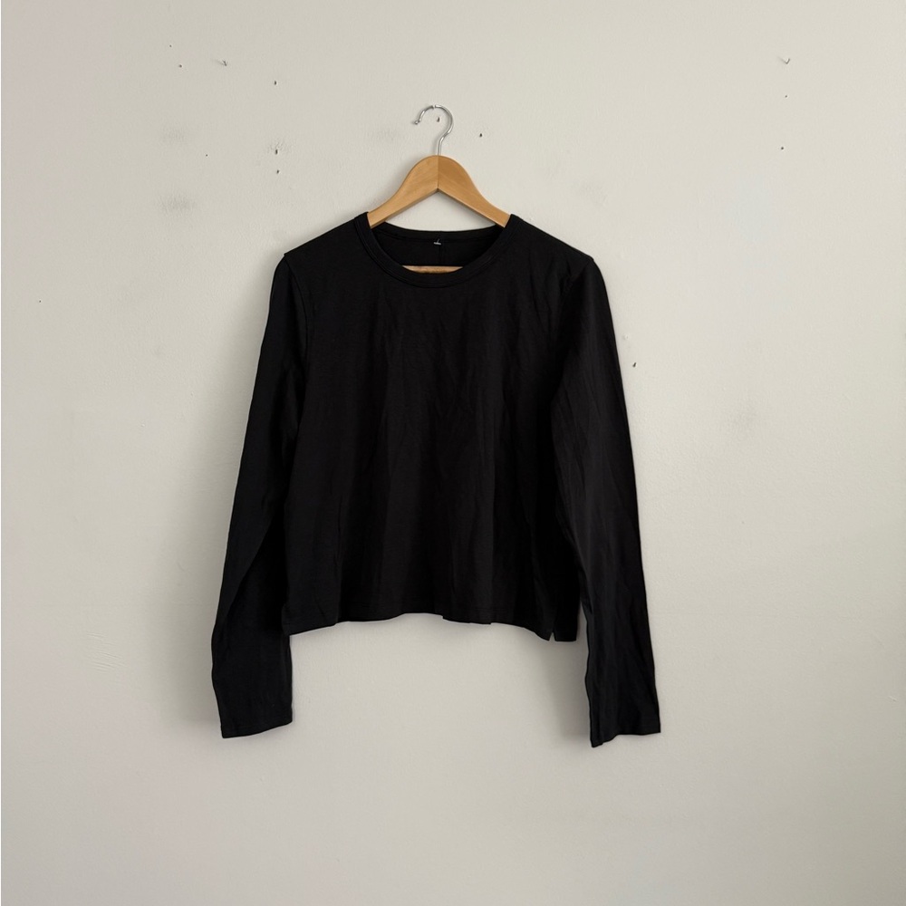Lululemon Classic Fit Black Cotton Blend Long Sleeve - Picture 4 of 6